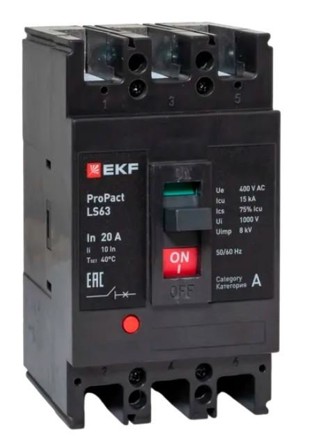 LS63 15кА 3P 20А ProPact (mccb-63-15-3-20-ls)