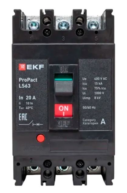 LS63 15кА 3P 20А ProPact (mccb-63-15-3-20-ls)