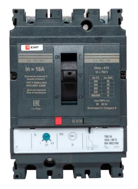 ВА-99C 160/16А 3P 35кА (mccb99C-160-16)