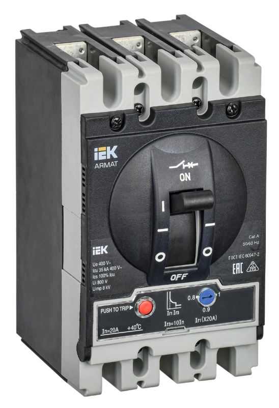 Автоматический выключатель в литом корпусе 3P S 20A 35kA (AR-MCCB-3S-035-0020A-ATUC)