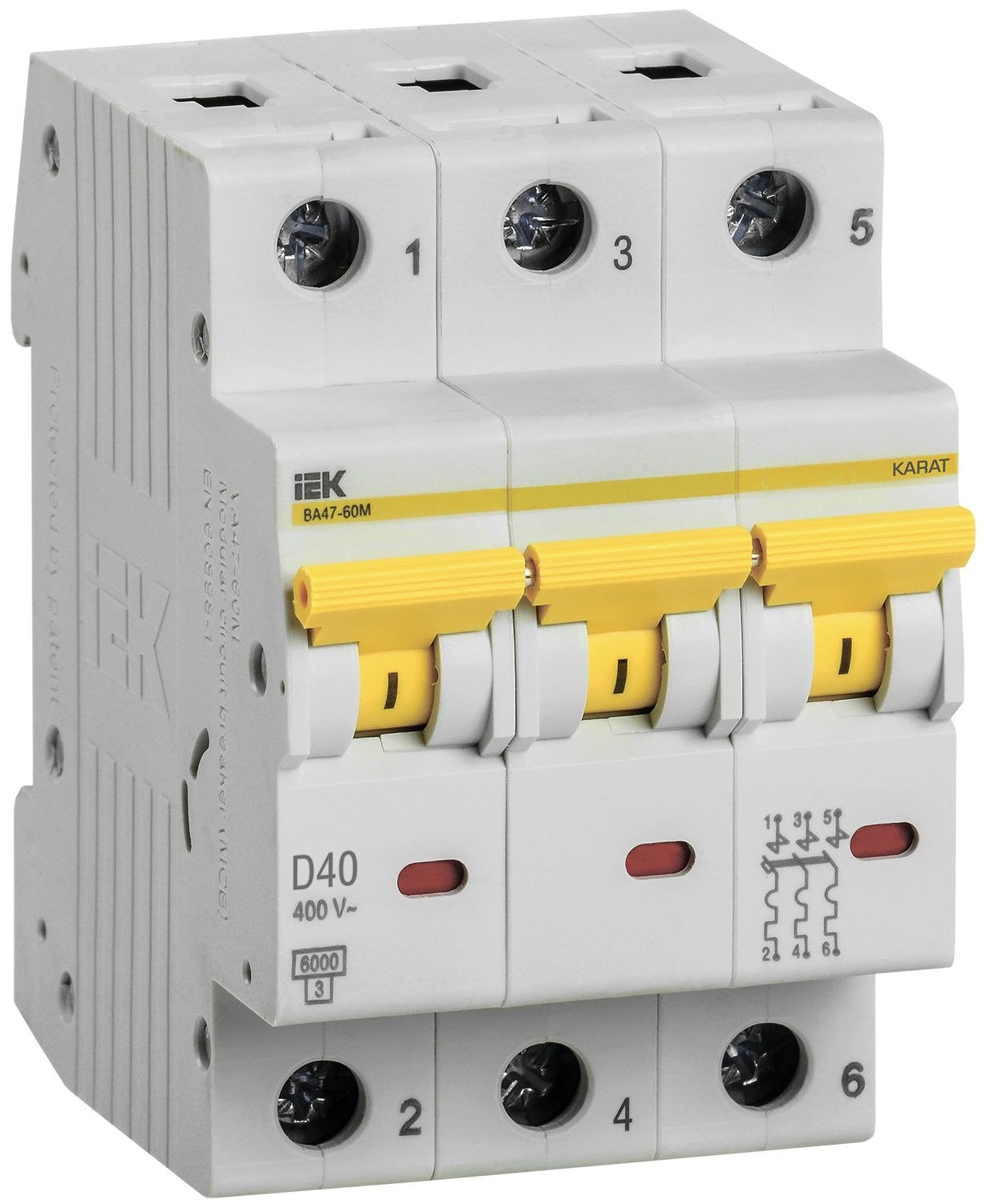 ВА47-60M 3P D 40А 6кА KARAT (MVA31-3-040-D)