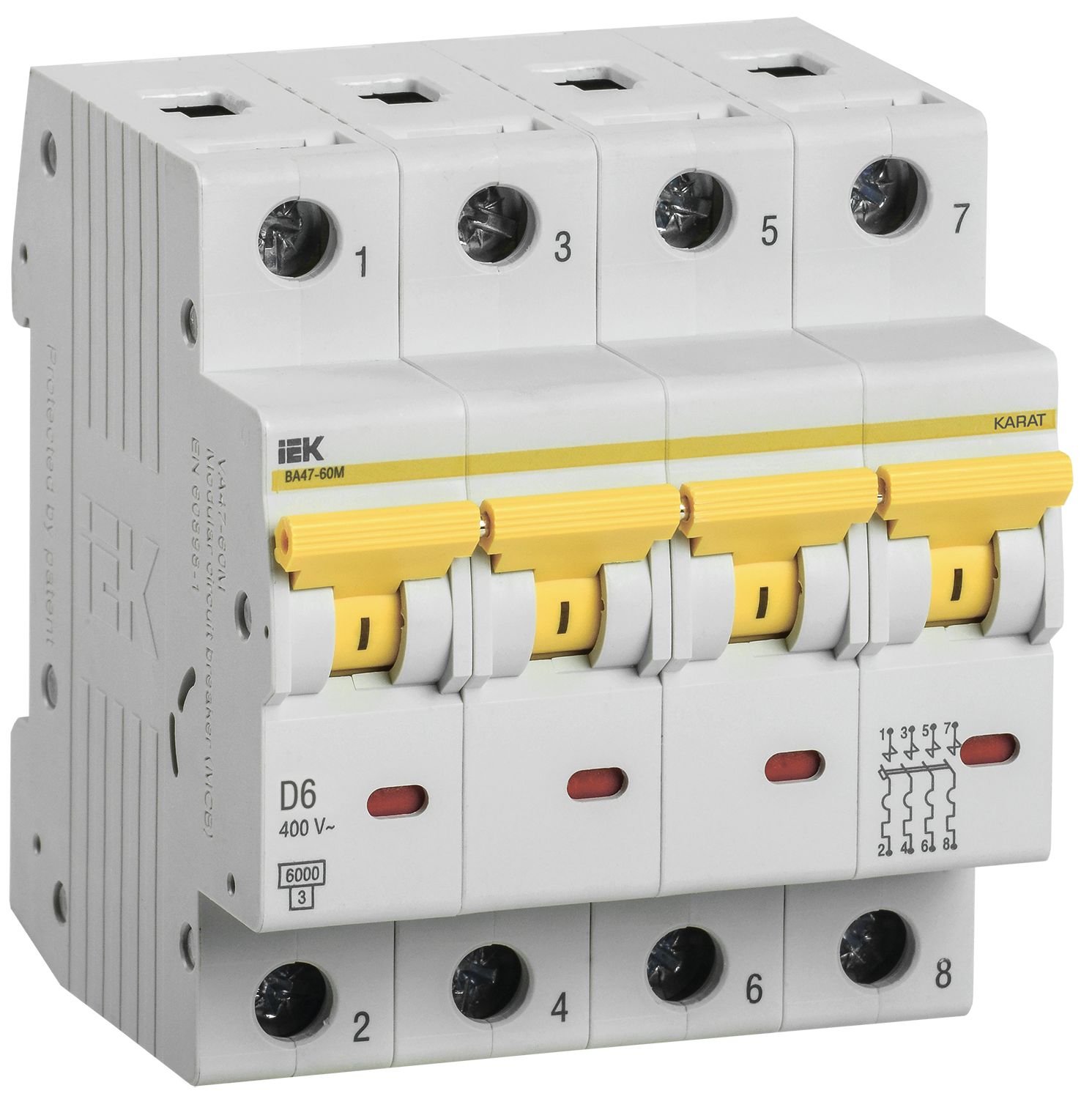 ВА47-60M 4P D 3А 6кА KARAT (MVA31-4-003-D)