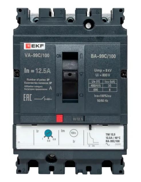 ВА-99C 100/12.5А 3P 35кА (mccb99C-100-12.5)