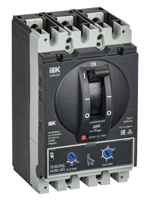 Автоматический выключатель в литом корпусе 3P D 160A 50kA (AR-MCCB-3D-050-0160A-ATUC)