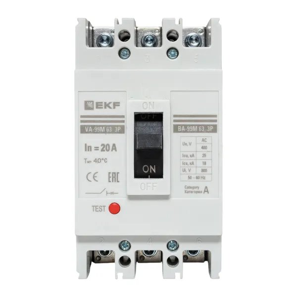 ВА-99М 63/20А 3P 25кА (mccb99-63-20m)