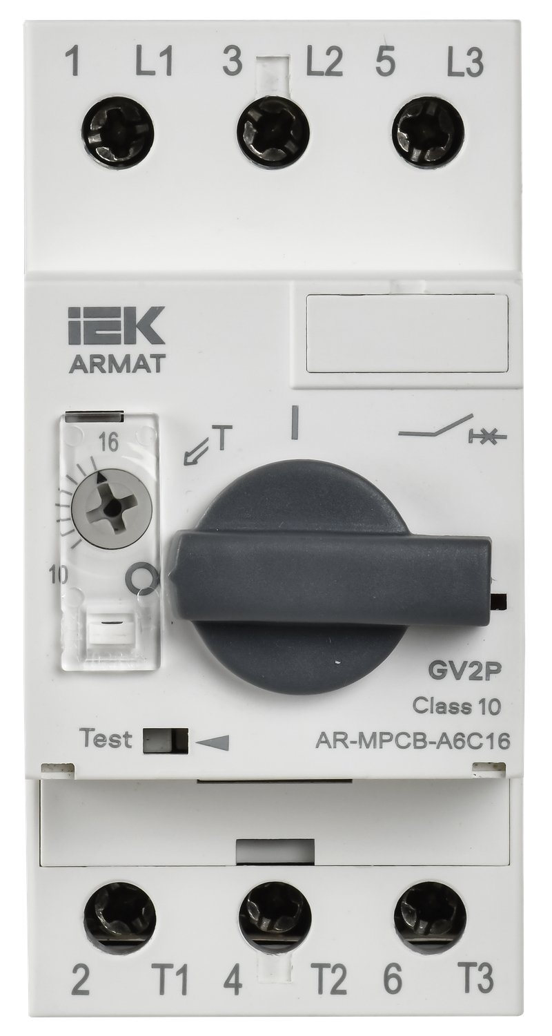 Автоматический выключатель защиты двигателя A6 GV2P 10-16А ARMAT (AR-MPCB-A6C16)