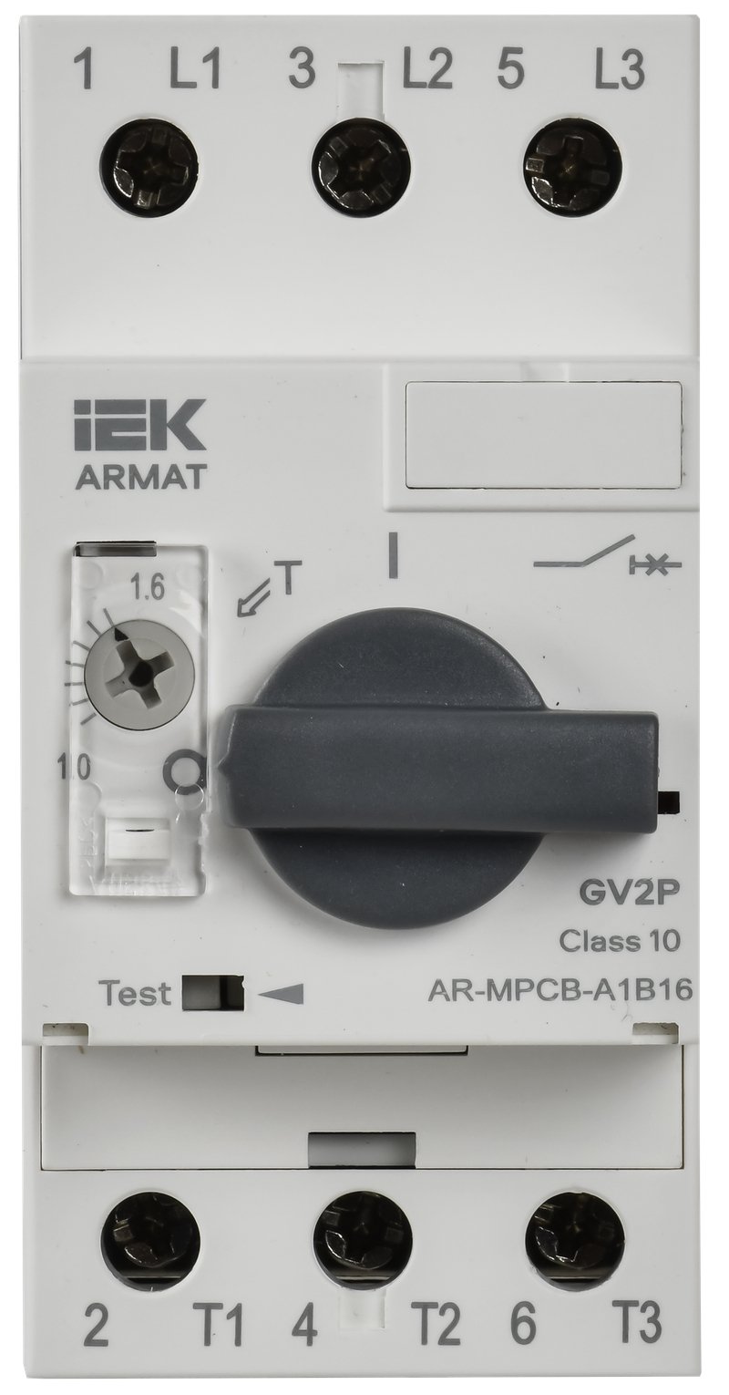 Автоматический выключатель защиты двигателя A1 GV2P 1-1,6А ARMAT (AR-MPCB-A1B16)