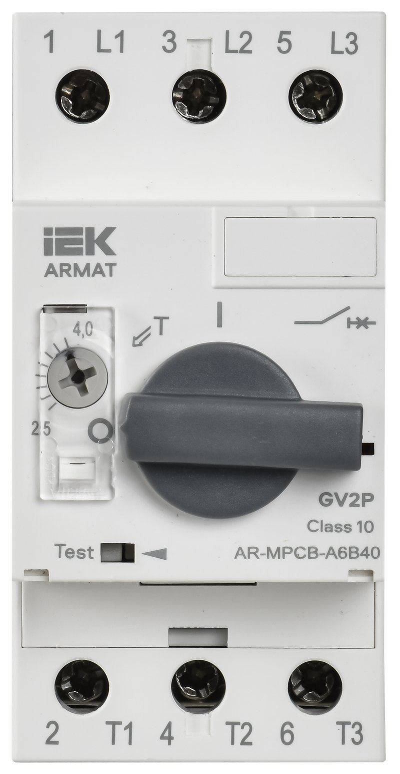 Автоматический выключатель защиты двигателя A6 GV2P 2,5-4А ARMAT (AR-MPCB-A6B40)
