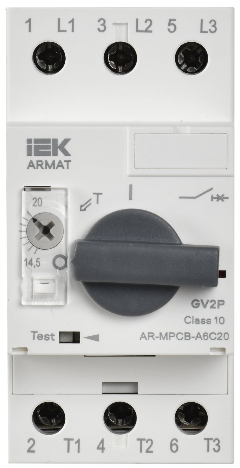 Автоматический выключатель защиты двигателя A6 GV2P 14,5-20А ARMAT (AR-MPCB-A6C20)