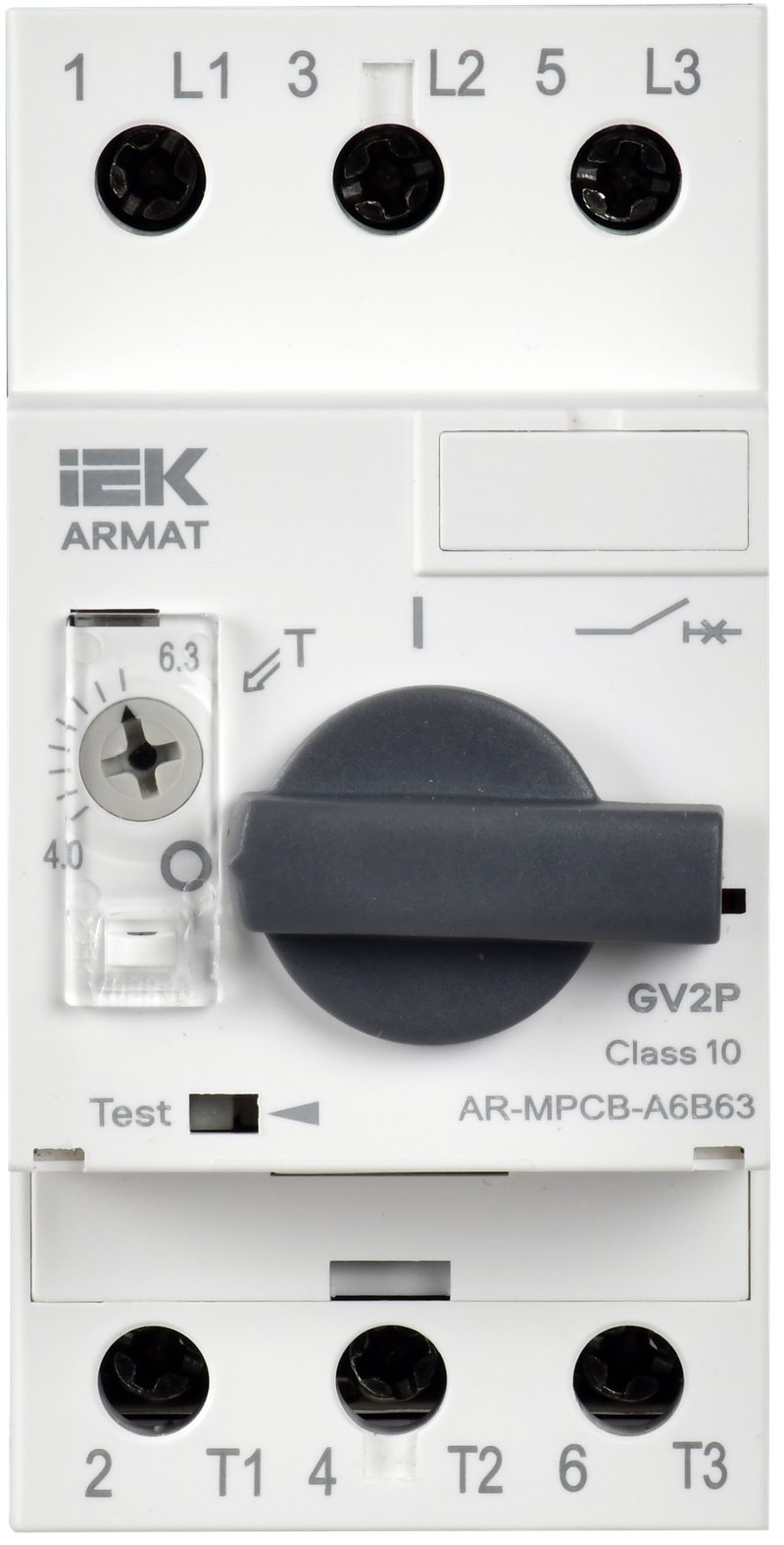 Автоматический выключатель защиты двигателя A6 GV2P 4-6,3А ARMAT (AR-MPCB-A6B63)