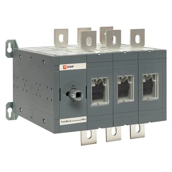 Рубильник 800A 3P реверсивный без рукоятки управления TwinBlock (tb-s-800-3p-rev)