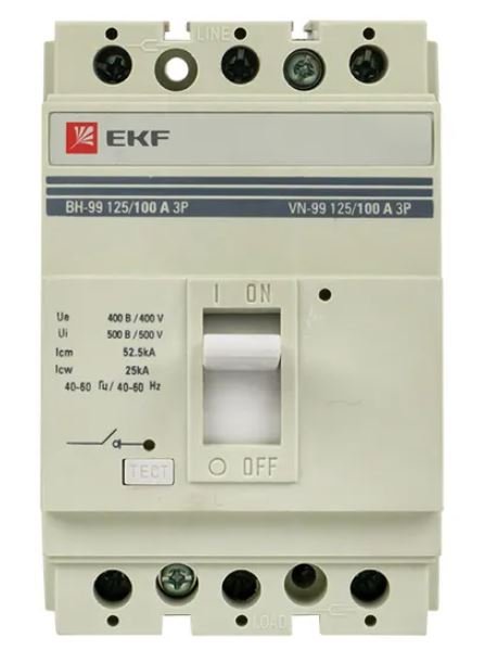 Выключатель нагрузки ВН-99 125/100А 3P EKF PROxima (sl99-125-100)
