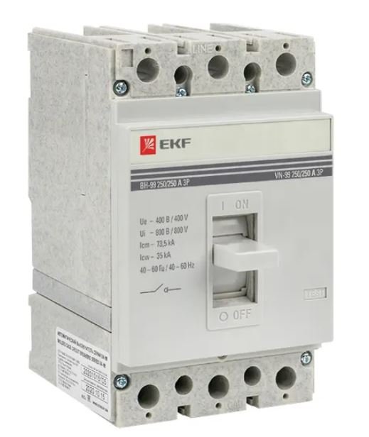 Выключатель нагрузки ВН-99 250/250А 3P EKF PROxima (sl99-250-250)