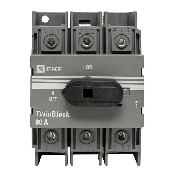 Рубильник 80A 3P с рукояткой управления для прямой установки TwinBlock (tb-80-3p-f)