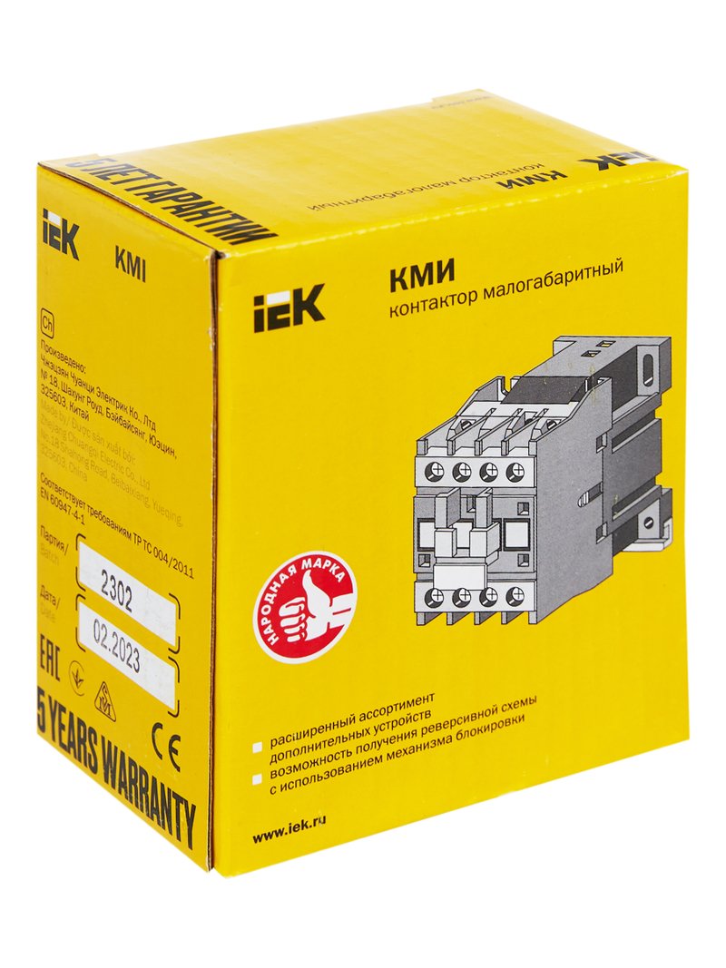 Контактор КМИ-11210 12А 230В/АС3 1NO (KKM11-012-230-10)