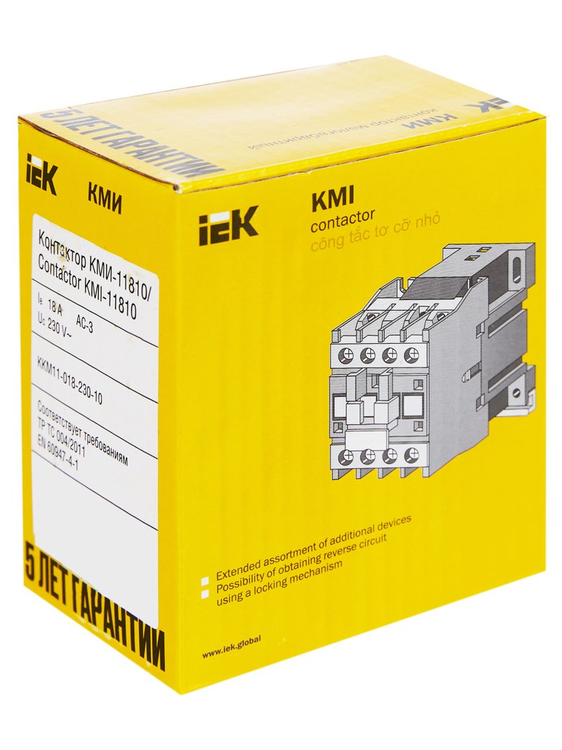 Контактор КМИ-11810 18А 230В/АС3 1NO (KKM11-018-230-10)