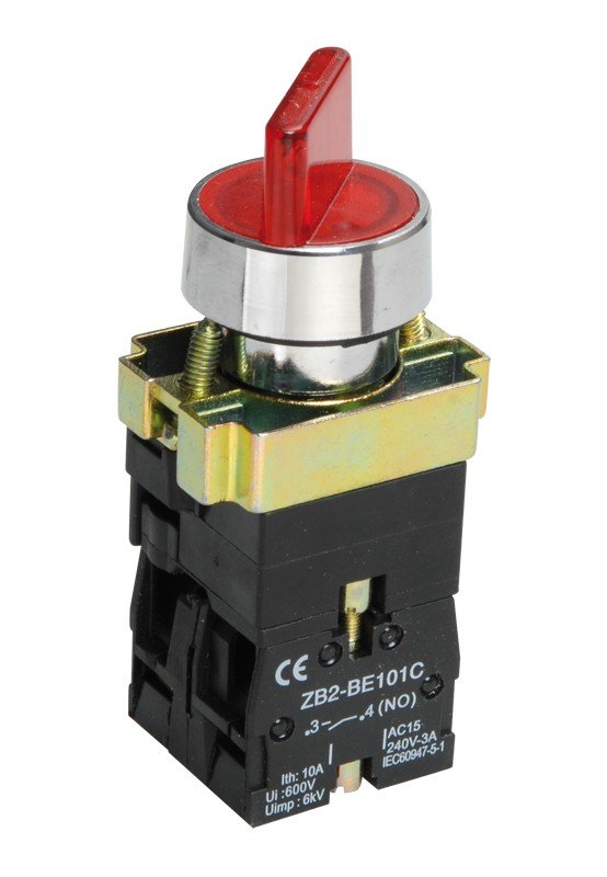 Переключатель LAY5-BK2465 2 положения красный NO+NC (BSW90-BK-2-K04)