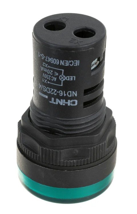 Индикатор ND16-22DS/4 зел. AC 230В (R) CHINT (593071)