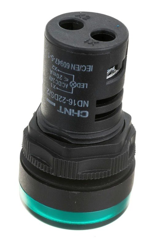 Индикатор ND16-22DS/2 AC/DC 24В (R) зел. CHINT (592940)