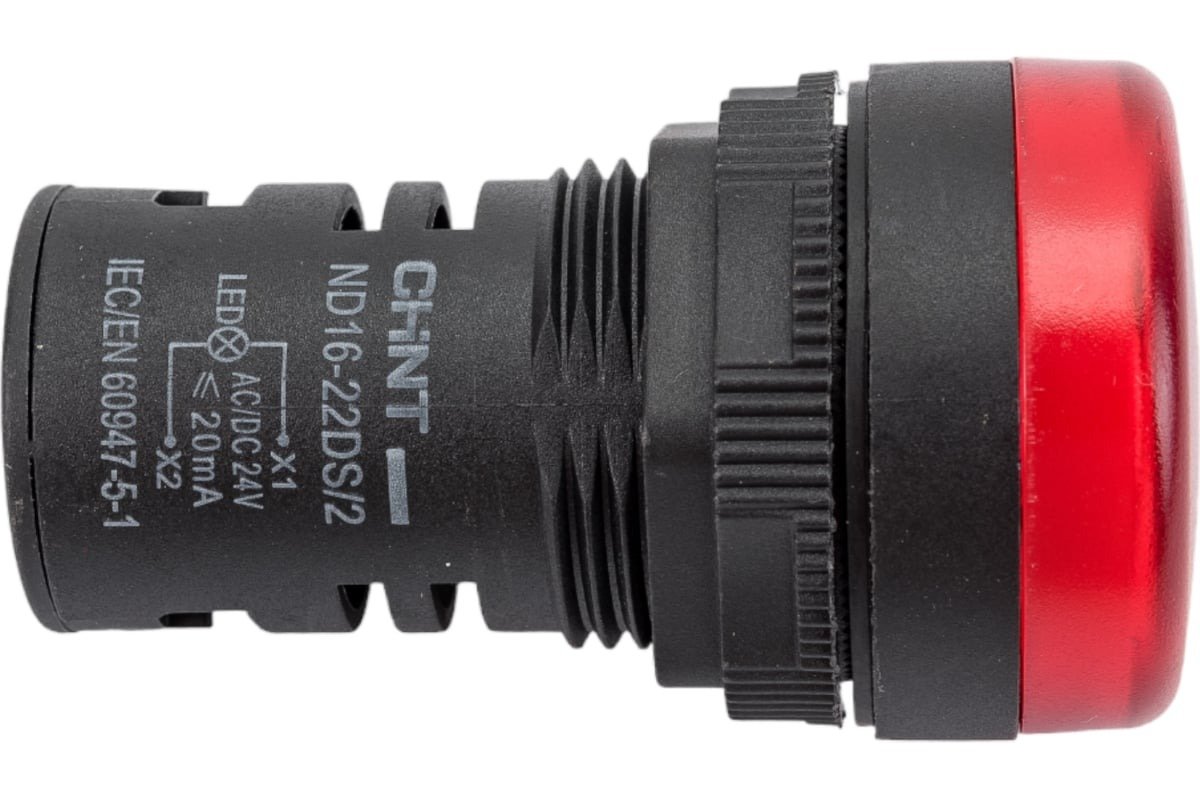 Индикатор ND16-22DS/2 AC/DC 24В (R) красн. CHINT (592938)