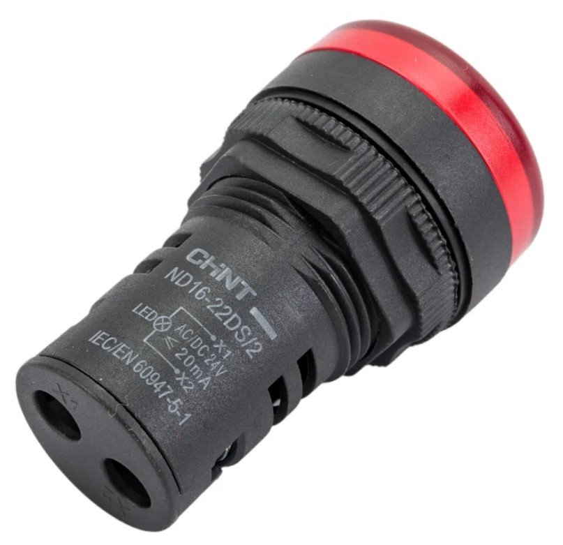 Индикатор ND16-22DS/2 AC/DC 24В (R) красн. CHINT (592938)