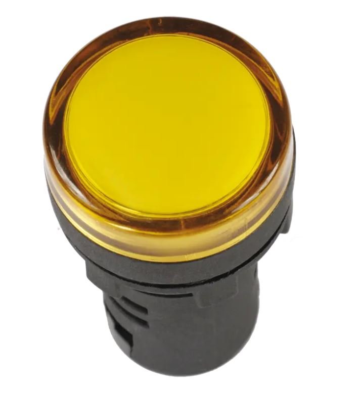 Лампа AD22DS (LED) матрица D22 мм желтый 12В AC/DC желтый (BLS10-ADDS-012-K05)