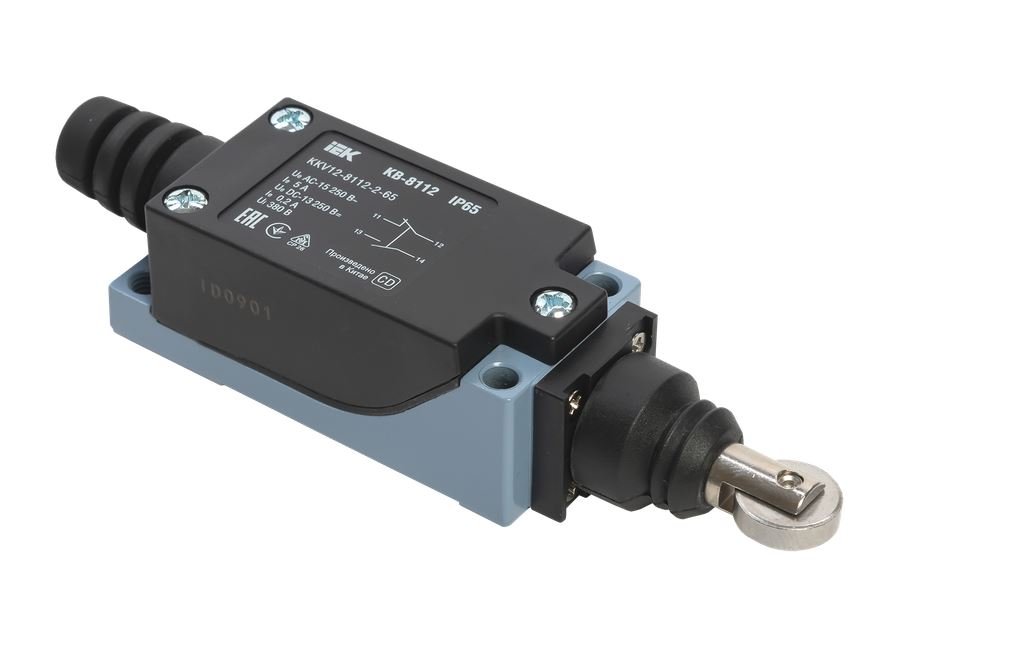 Выключатель концевой КВ-8112 толкатель с роликом IP65 (KKV12-8112-2-65)