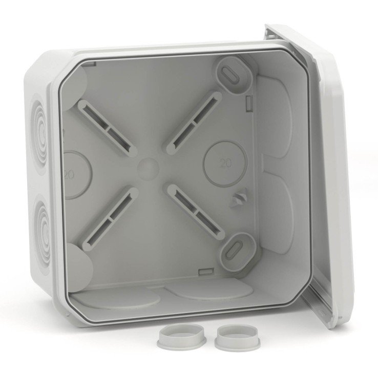 Коробка ответвительная с кабельными вводами IP55, 100х100х50 (53800)