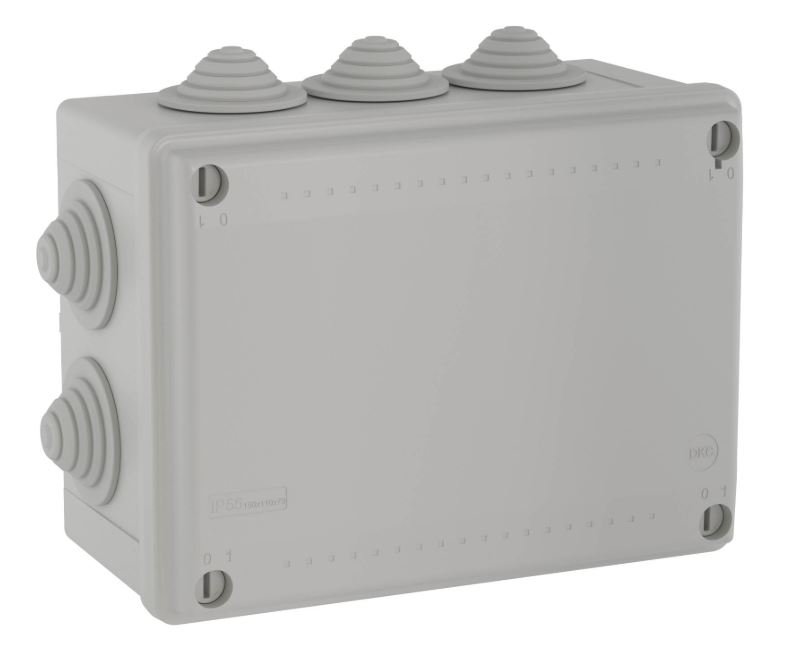 Коробка ответвительная с кабельными вводами IP55, 150х110х70 (54000)