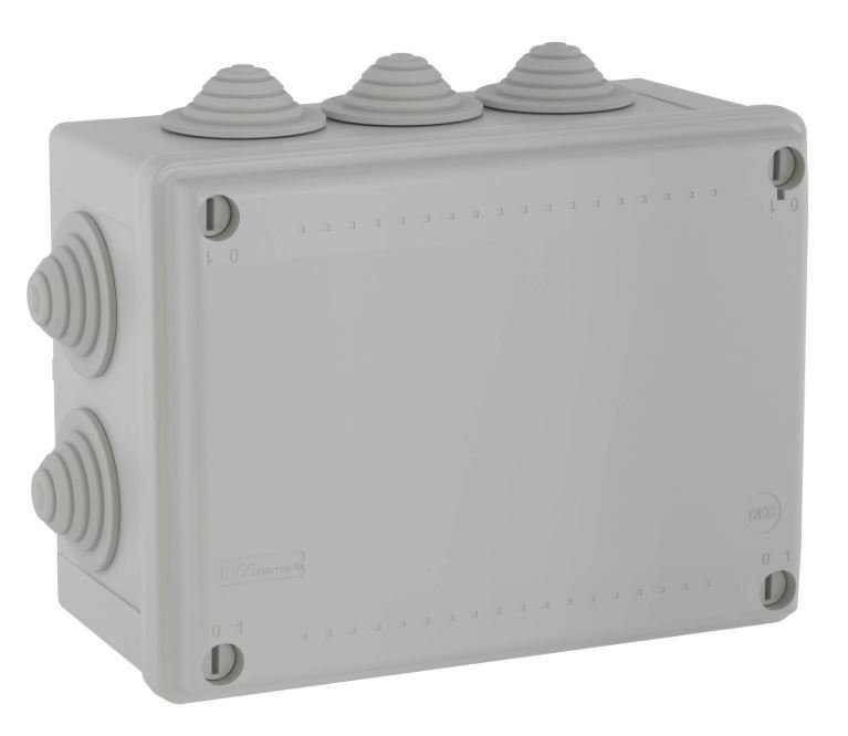 Коробка ответвительная с кабельными вводами IP55, 190х140х70 (54100)