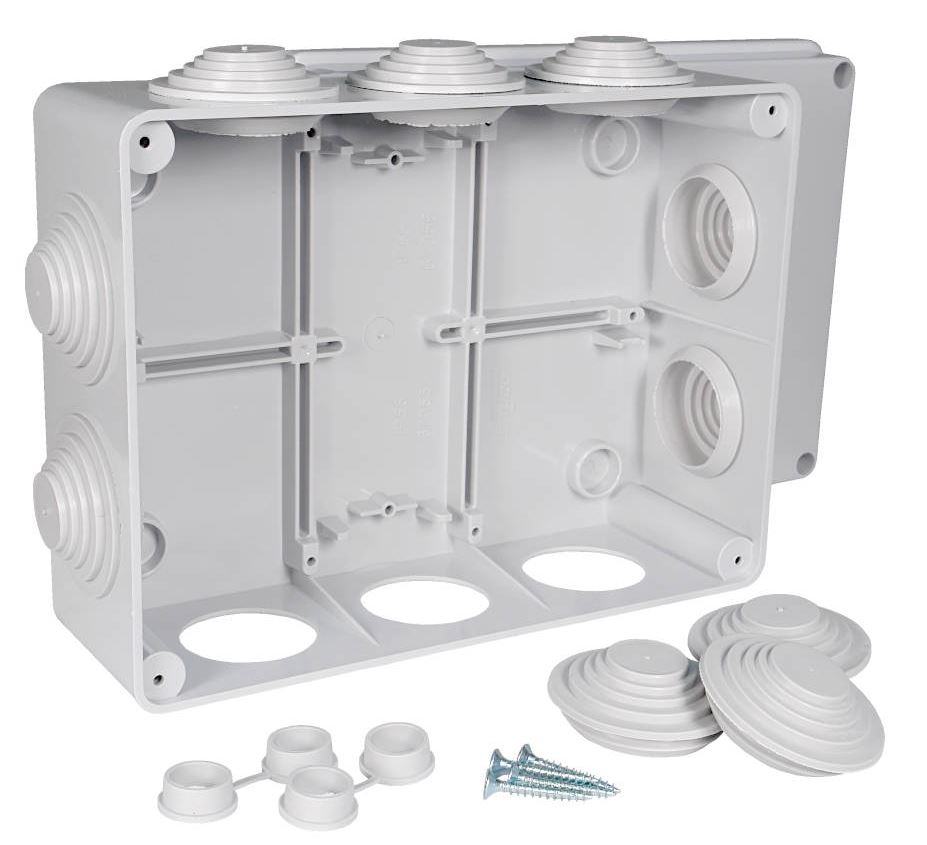 Коробка TYCO 200х140х75 (67055), 10вводов, IP55