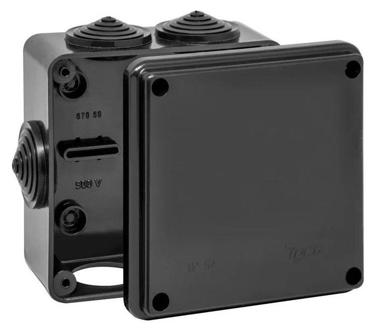 Коробка TYCO ОП 100х100х50мм УХЛ1 IP54 черный (67050Ч)