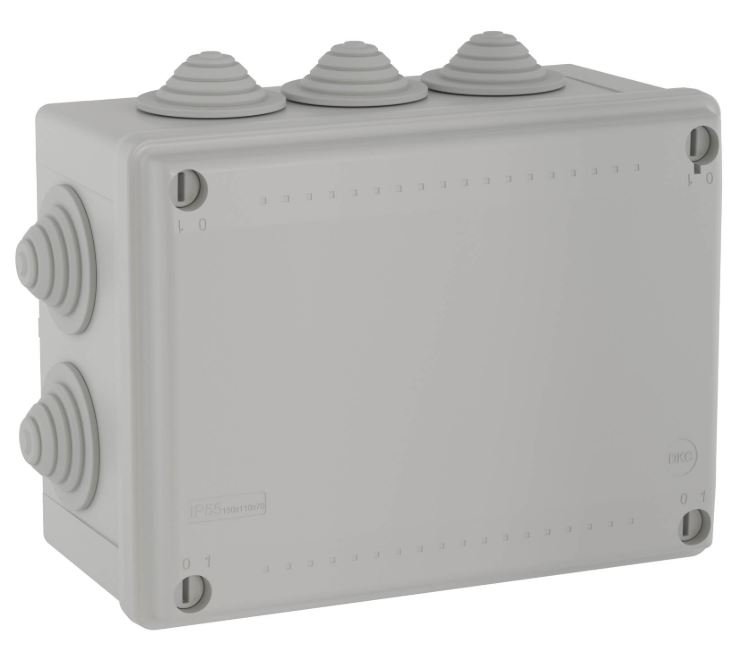 Коробка ответвительная с кабельными вводами IP55, 240х190х90 (54200)