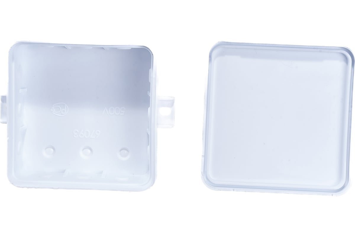 Коробка TYCO 85х85х35мм, белая (67093Б)