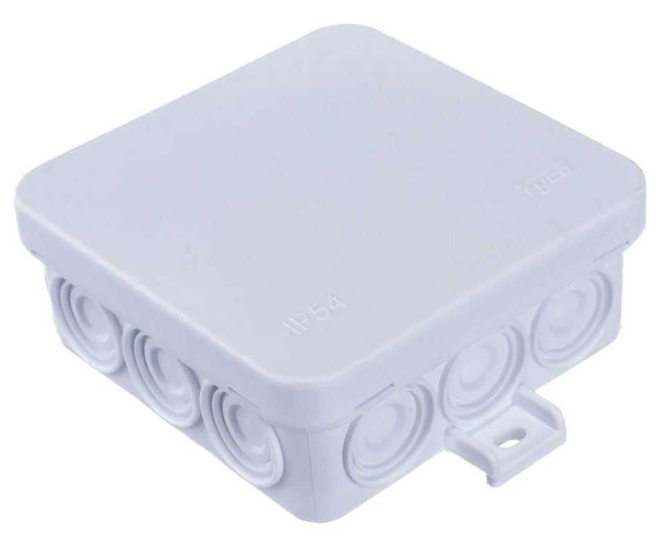 Коробка TYCO 85х85х35мм, белая (67093Б)