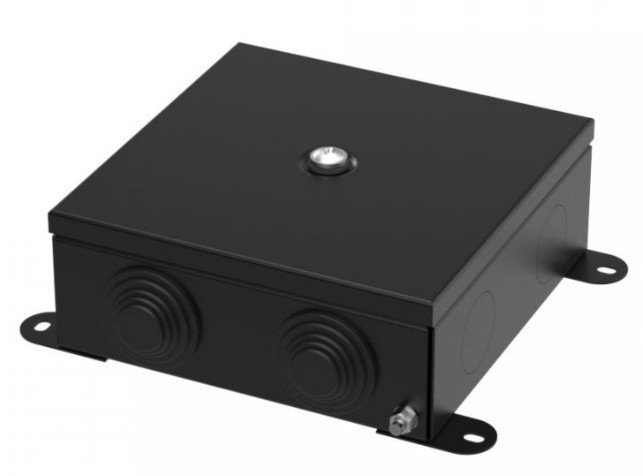Коробка металлическая черная 150х150х60 (70-0380-9005) (Промрукав)