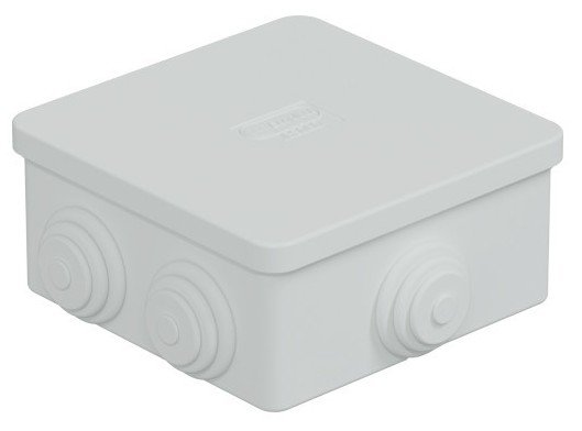 Коробка JBS080 85х85х40, 6 вых, IP44, белая (44006W-1)