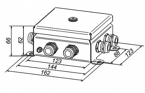 КМ IP66-1212нерж 8 вводов