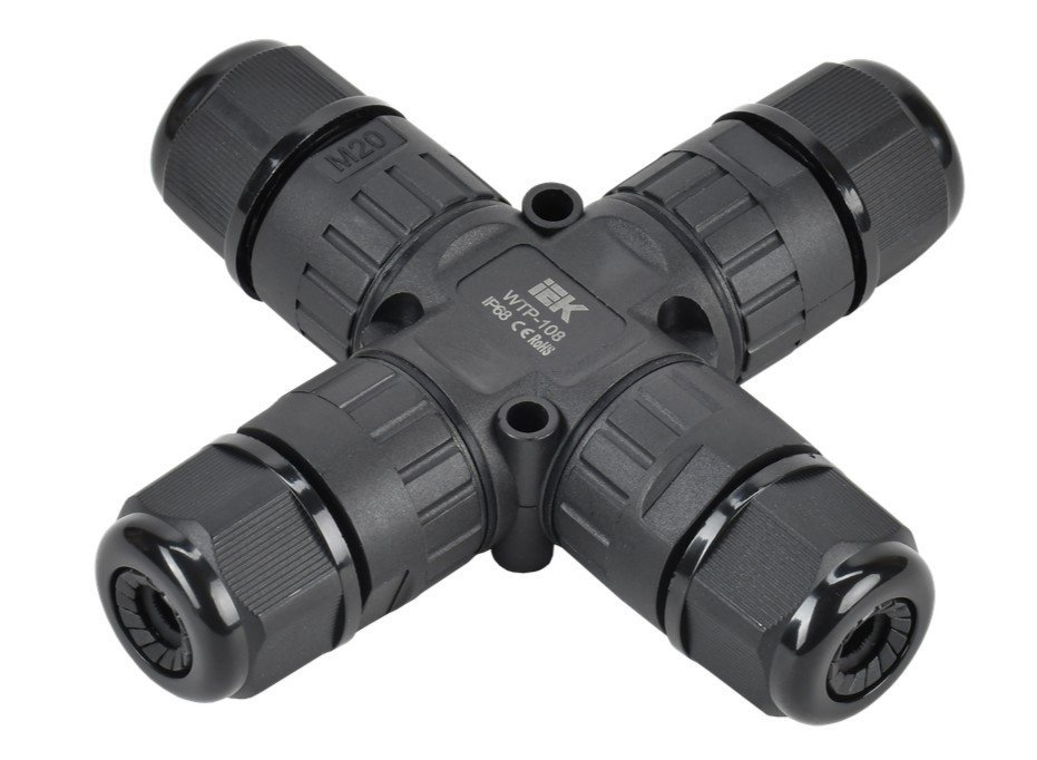 Коннектор кабельный герметичный WTP-108 3 PIN IP68 (UWC10-X-024-3-68)
