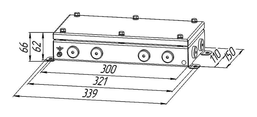 КМ IP66(Р)-1530нерж 12 вводов (8-13)