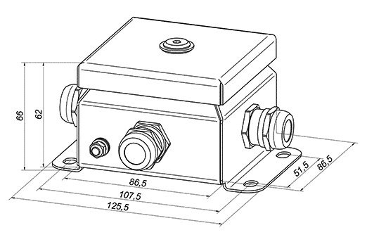 КМ IP66-0808нерж 4 вводов (без DIN рейки)