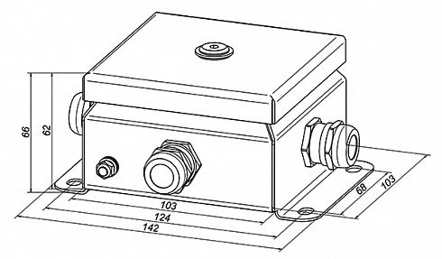 КМ IP66-1010нерж 4 вводов (без DIN рейки)