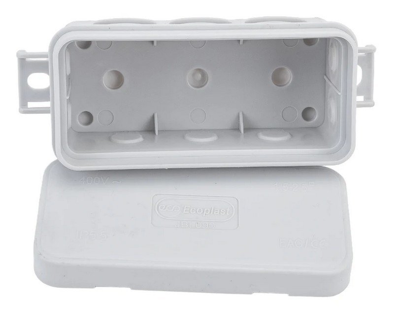 Коробка JBL090 90х42х40, 10вых. IP55, серая (44055HF)