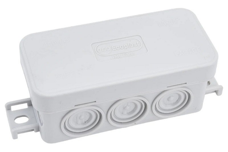 Коробка JBL090 90х42х40, 10вых. IP55, серая (44055HF)
