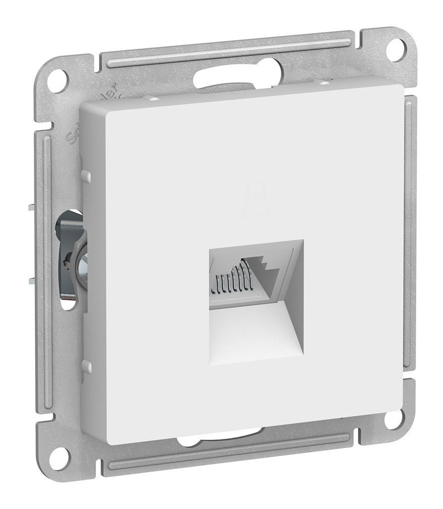 AtlasDesign розетка RJ45, кат.5Е, 1-местная, скрытой установки, механизм, белый (ATN000183)