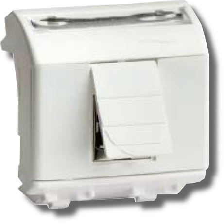 Розетка RJ-45 Brava 2 модуля белая (76450B)
