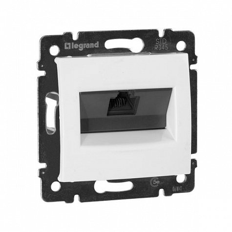 Valena розетка компьютерная RJ45, 5e UTP, скрытой установки, белая (774230)