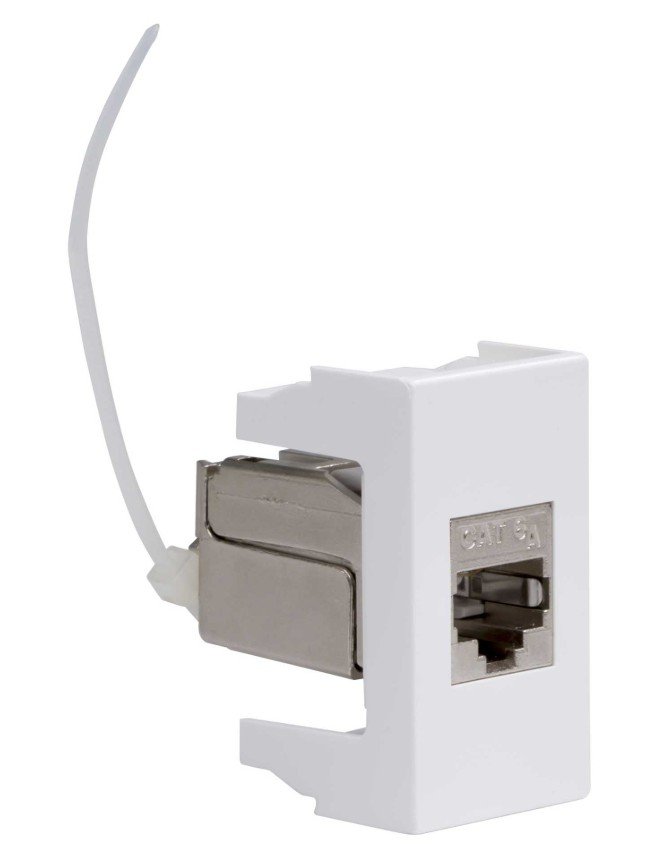 Розетка RJ-45 Viva 1 модуль кат.6A белая (45078)