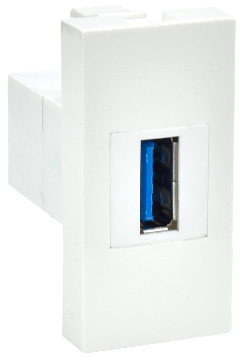 Розетка USB PRIMER A 3.0 РКЮ-10-00-П 1 модуль белая (PR-KK40D-RU-0-1-A3-K01)