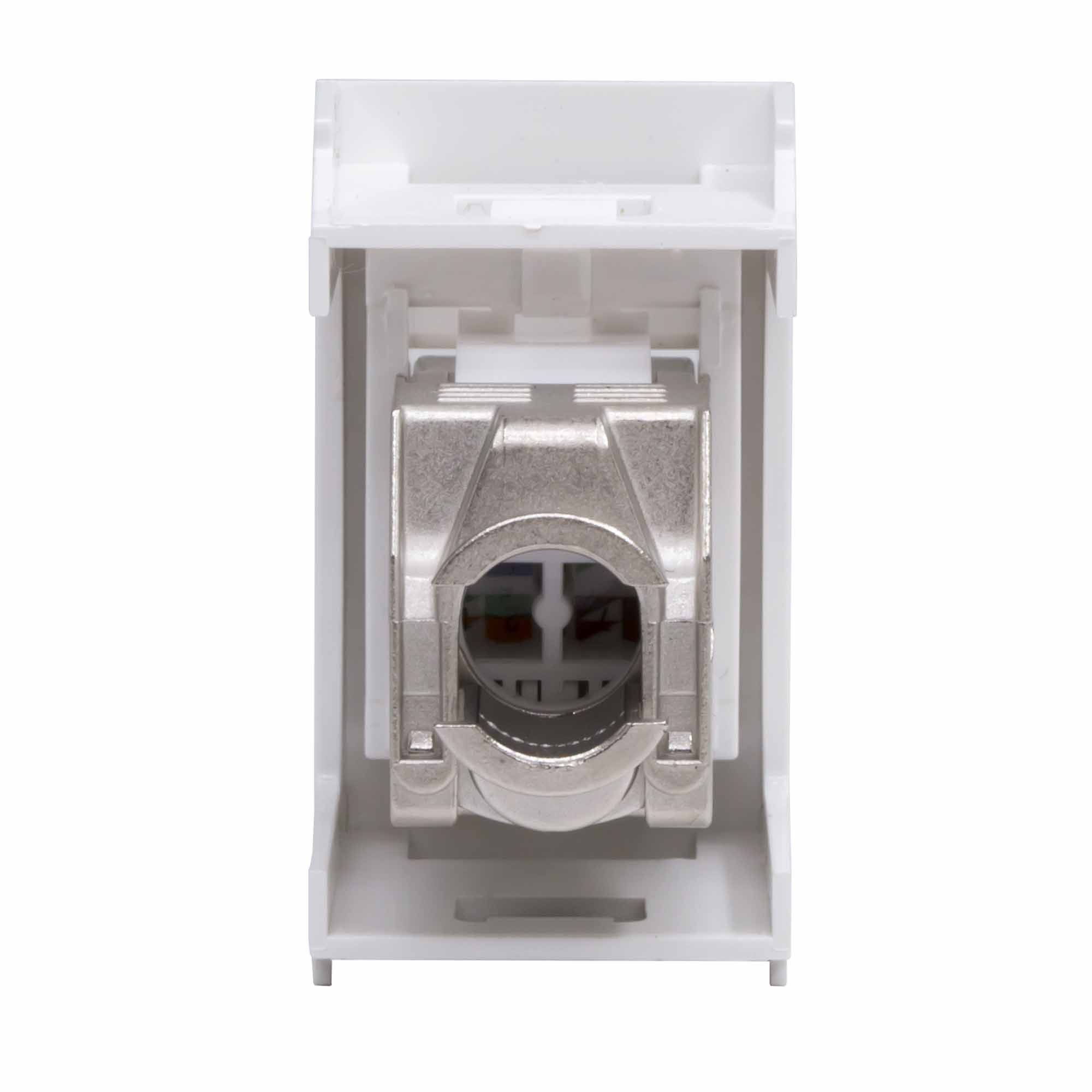 Розетка RJ-45 Viva 1 модуль кат.6A экранированная 8P8C белая (45068)